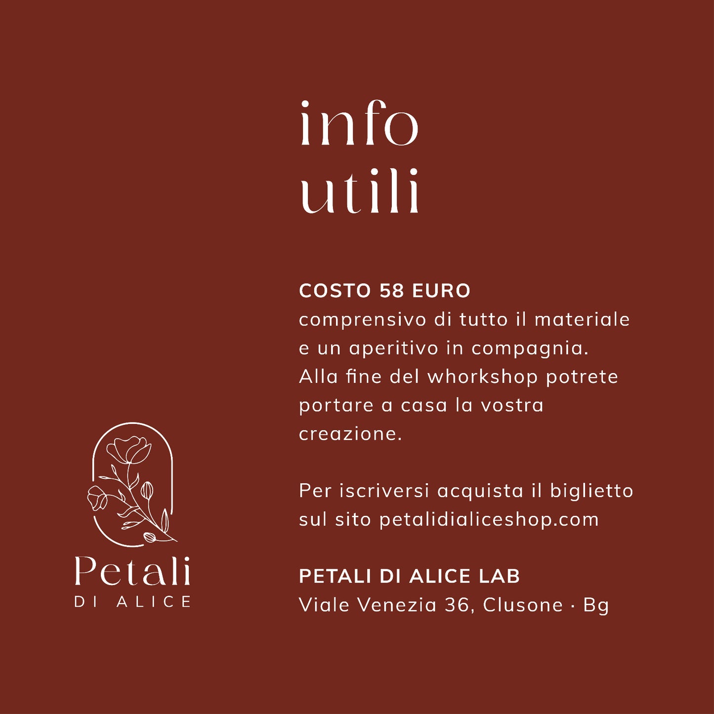 Ghirlanda di Natale, whorkshop di novembre